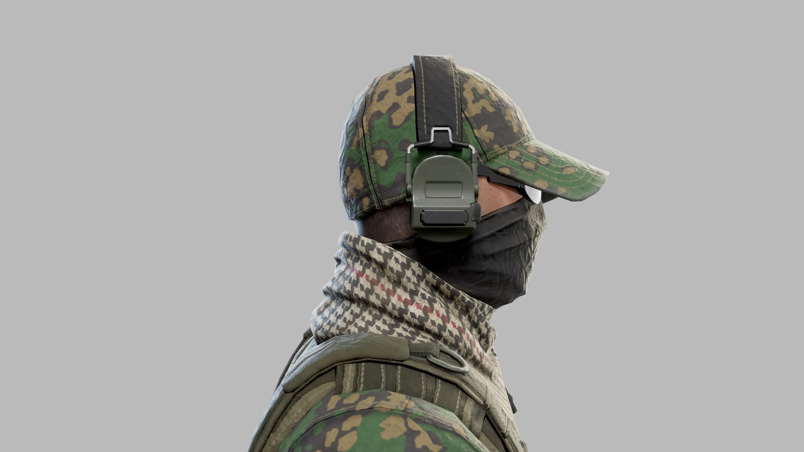 US Modern Assault Soldier Low-poly 3D model_17