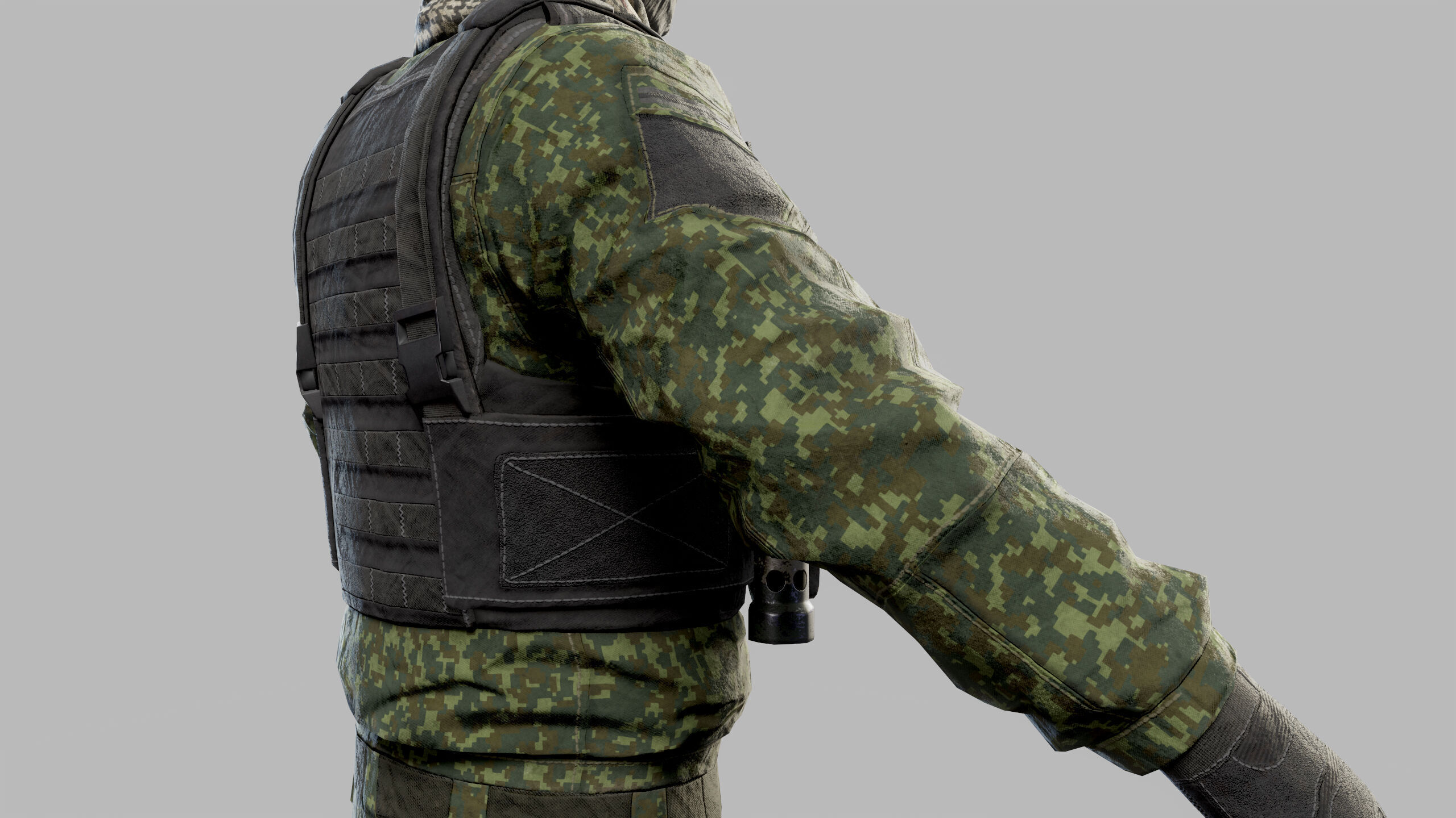 US Modern Assault Soldier Low-poly 3D model_23