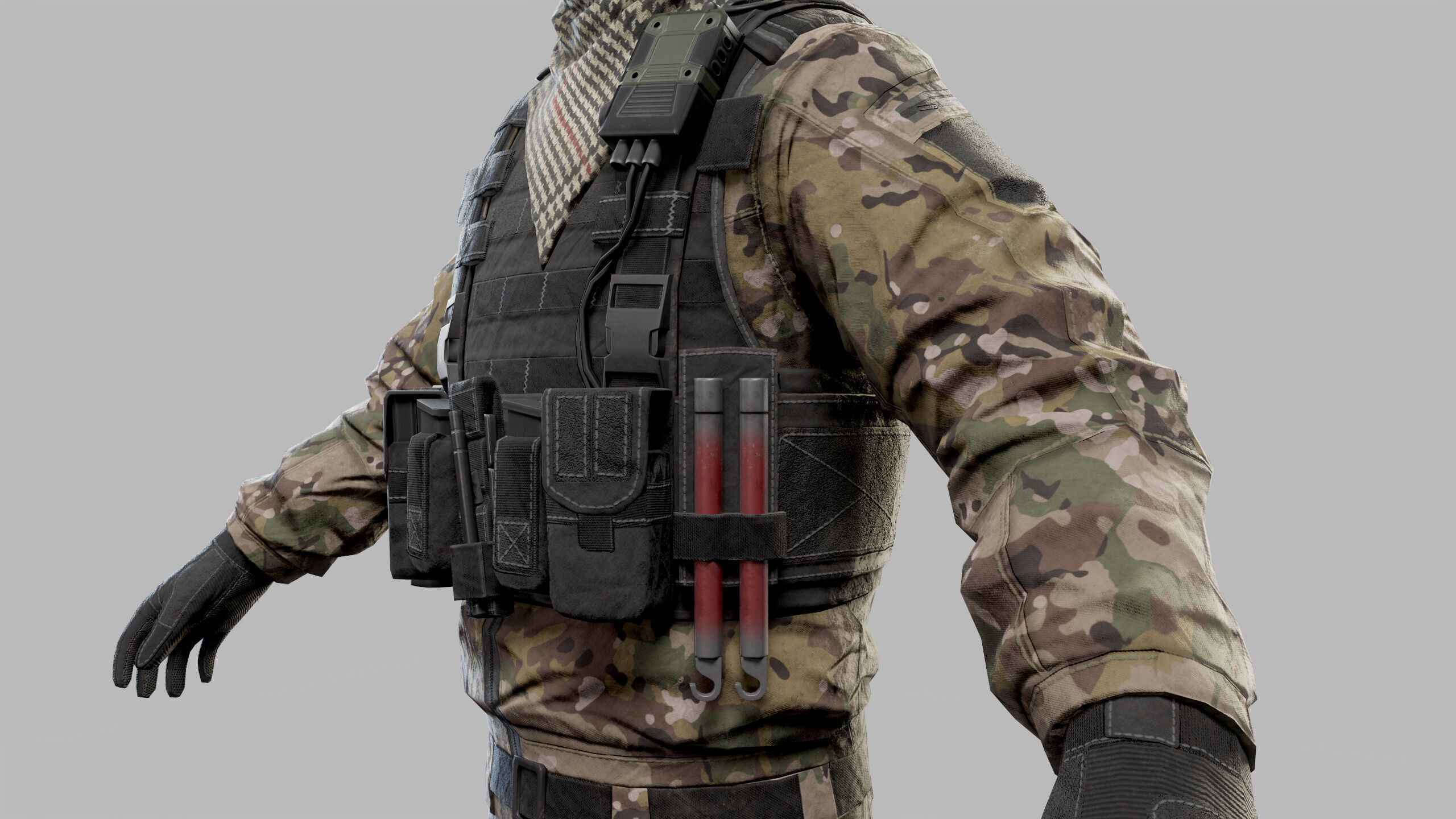 US Modern Assault Soldier Low-poly 3D model_21