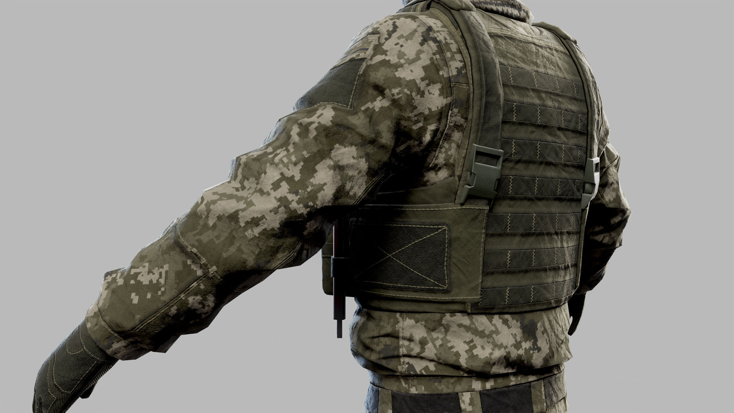 US Modern Assault Soldier Low-poly 3D model_24