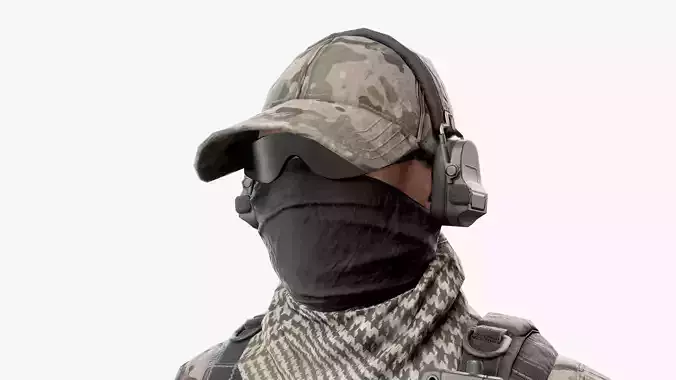 US Modern Assault Soldier Low-poly 3D model US Modern Assault Soldier Low-poly 3D model