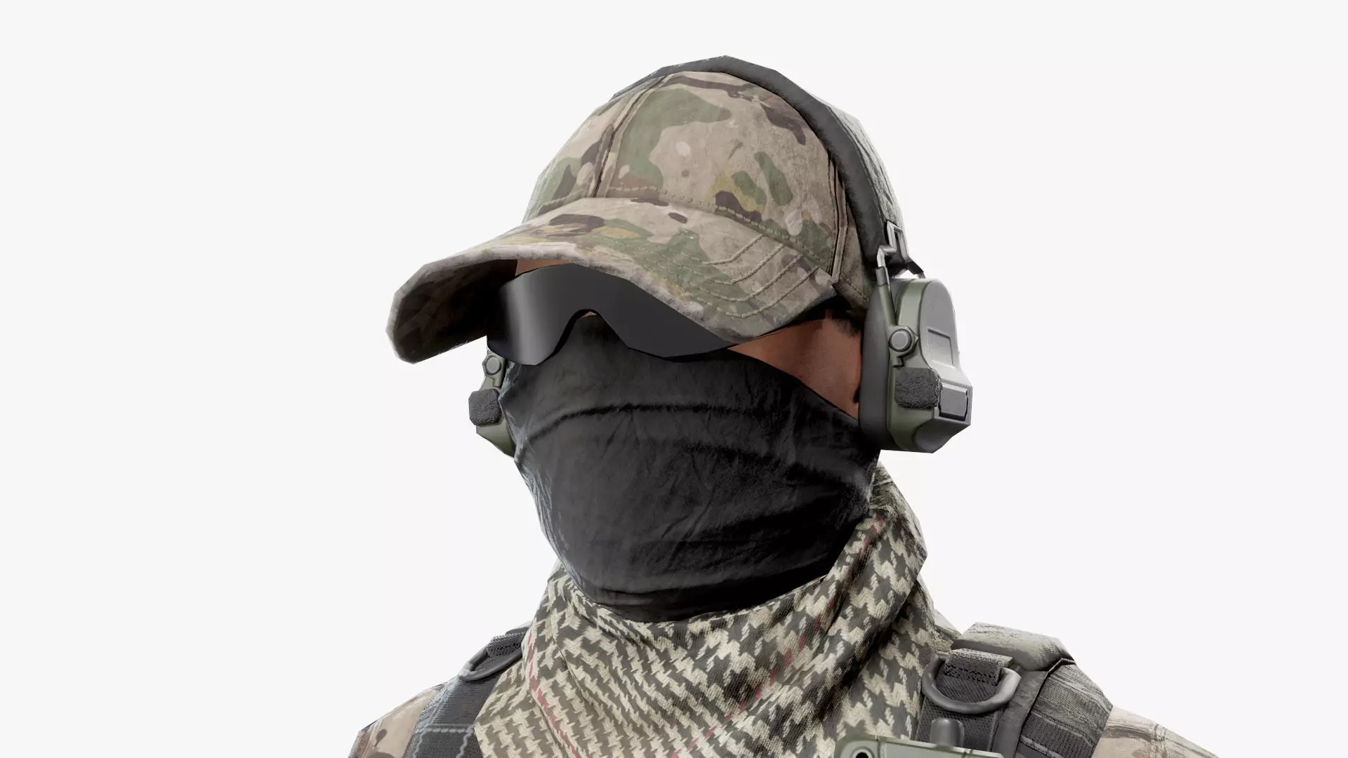 US Modern Assault Soldier Low-poly 3D model_0