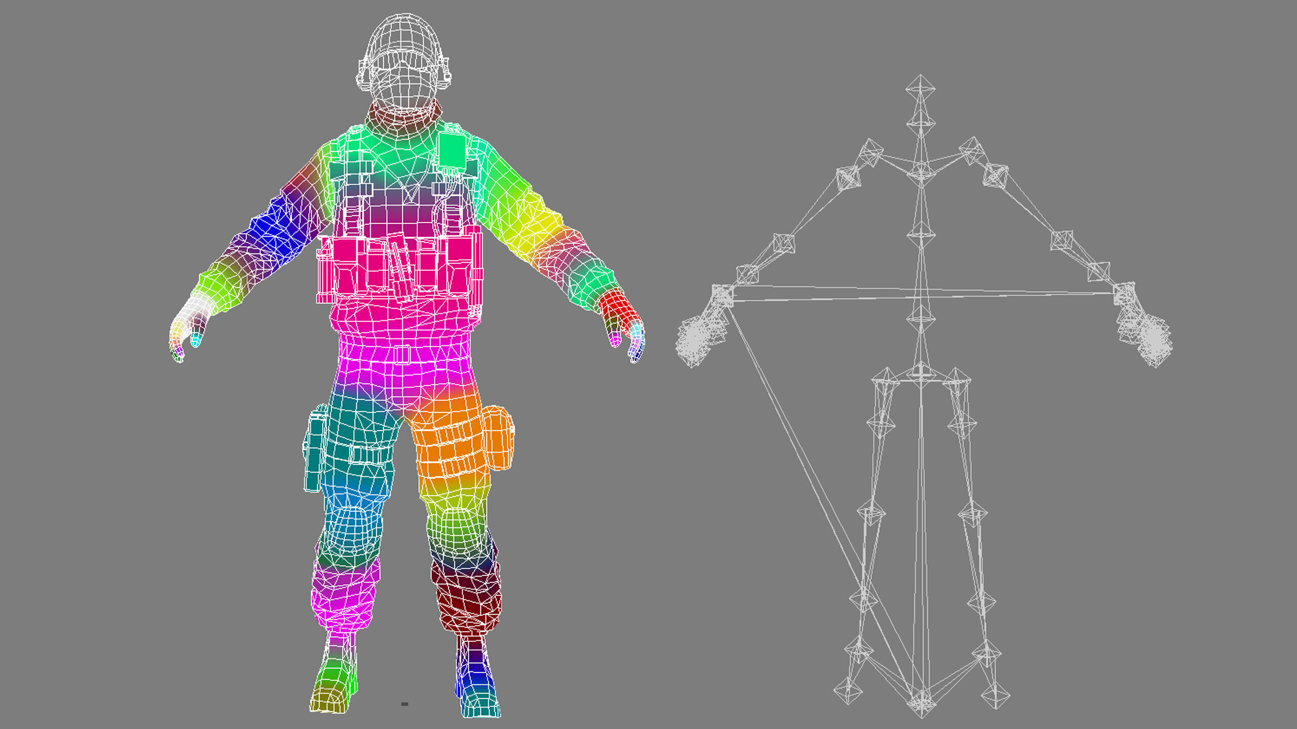 US Modern Assault Soldier Low-poly 3D model_35