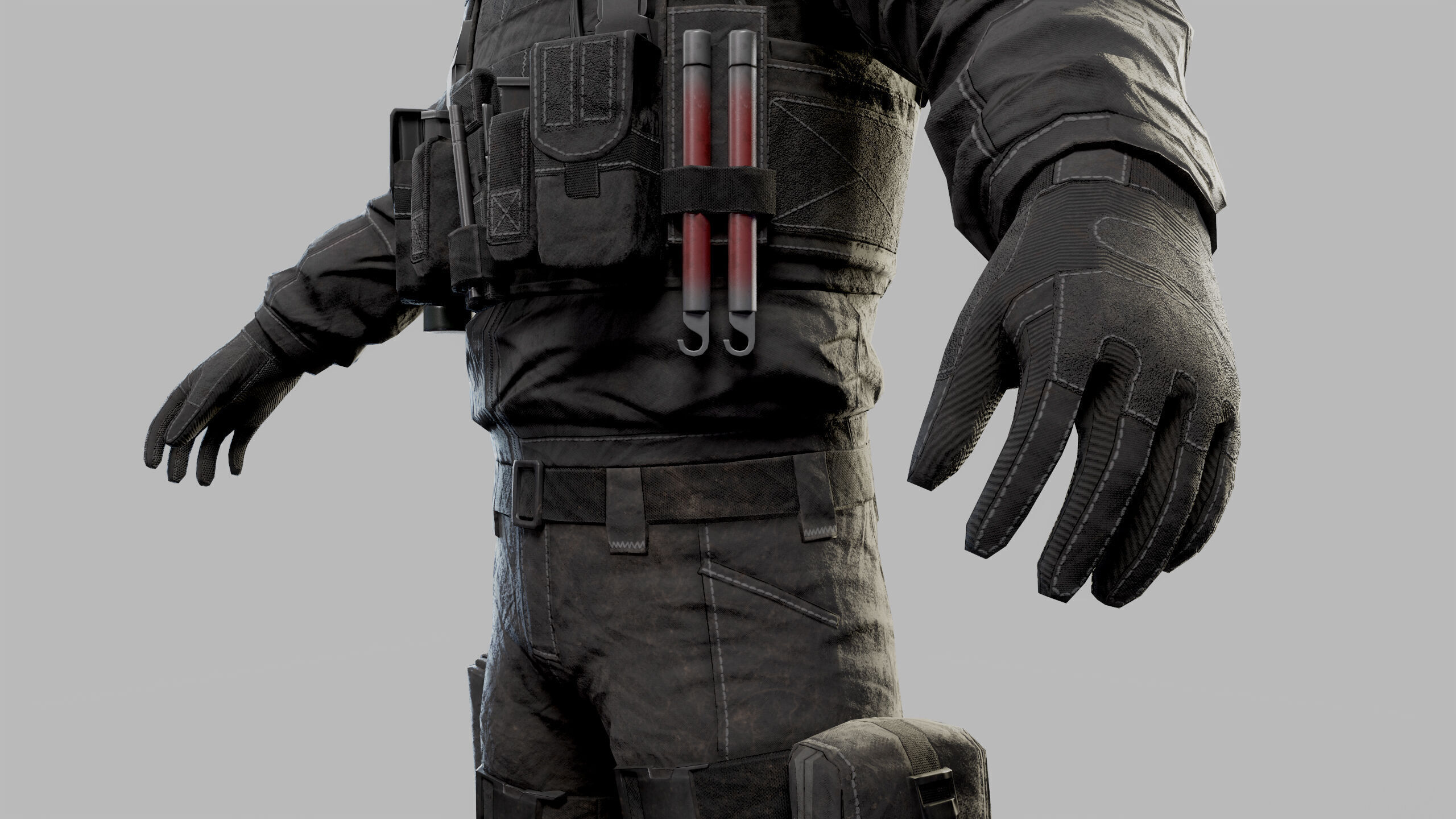 US Modern Assault Soldier Low-poly 3D model_25