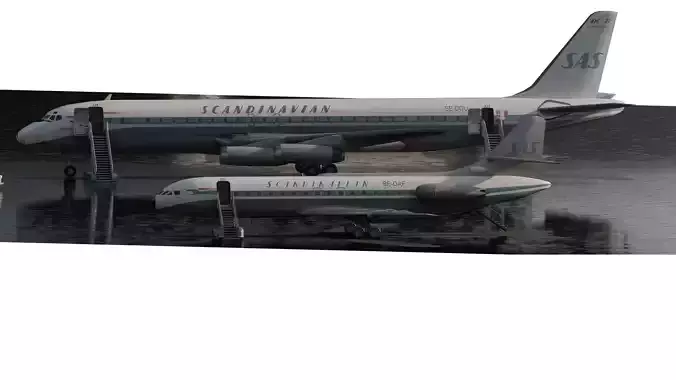 Scandinavian Airlines Fleet DC-8s and Caravelle