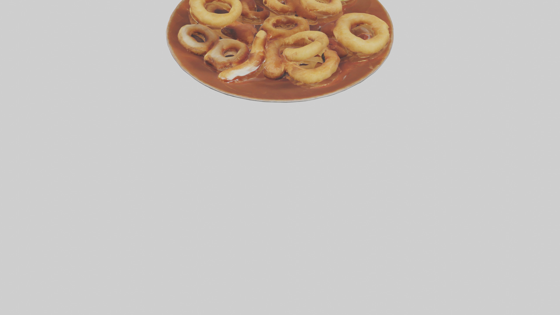 Onion rings with dipping sauce model 3D model_3