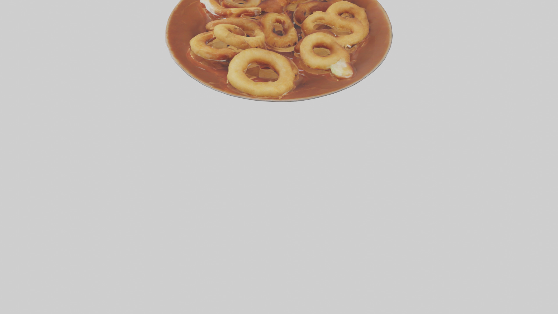 Onion rings with dipping sauce model 3D model_4