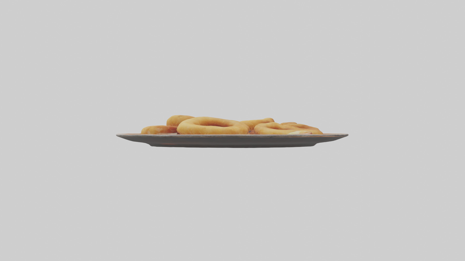 Onion rings with dipping sauce model 3D model_2