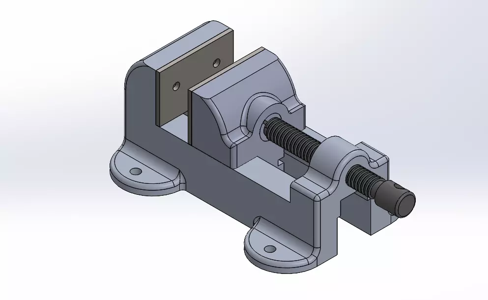Bench Vise 3D model_0
