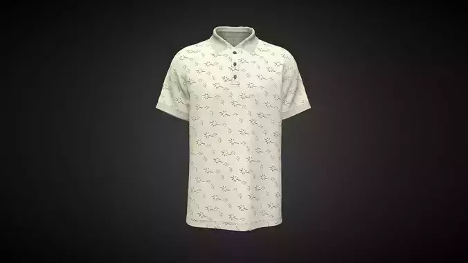 Polo Shirt-AOP In Low Poly