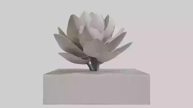 Open Bloom Sculpture model