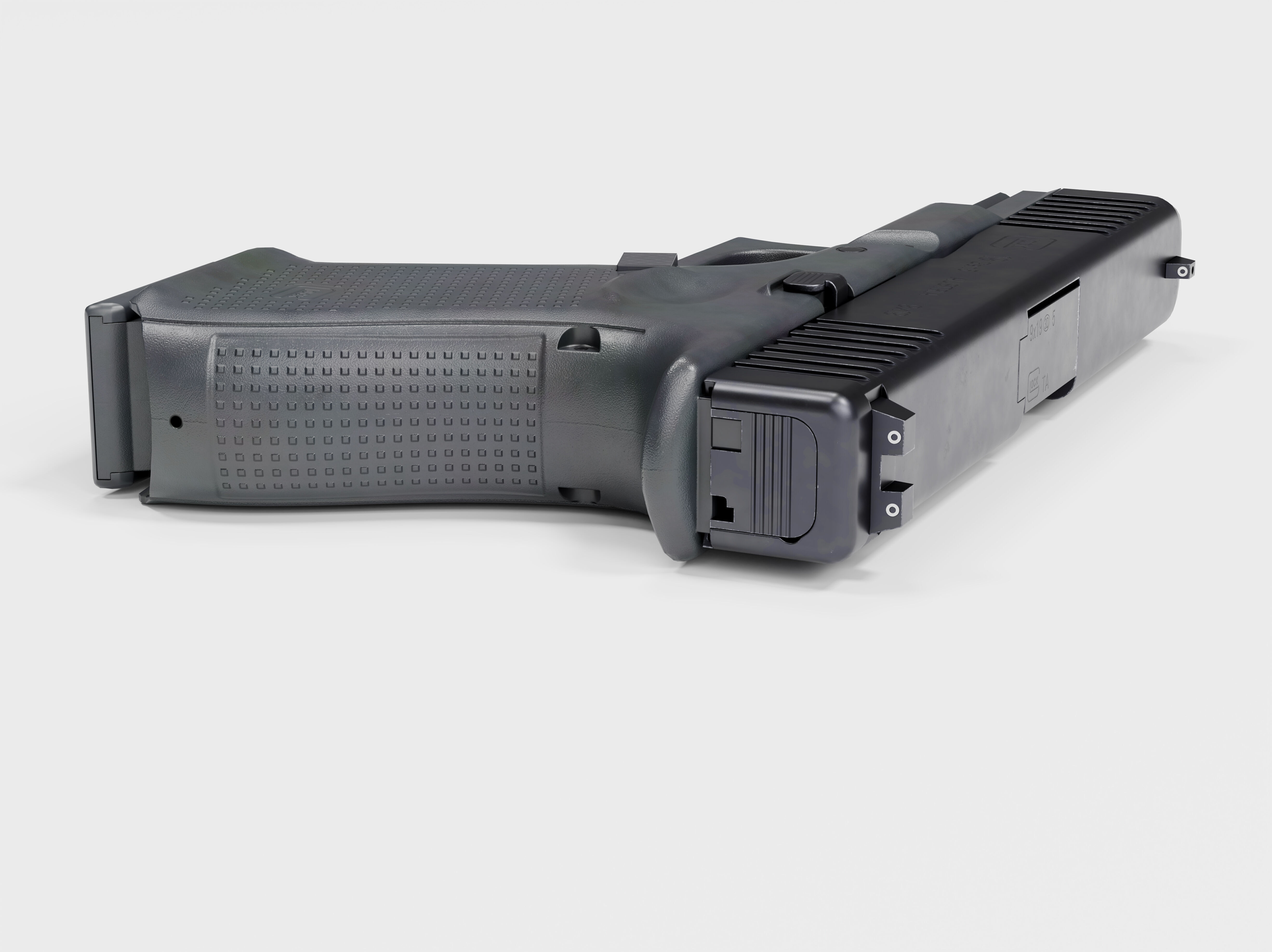 Glock 19 Pistol Low-poly 3D model_5