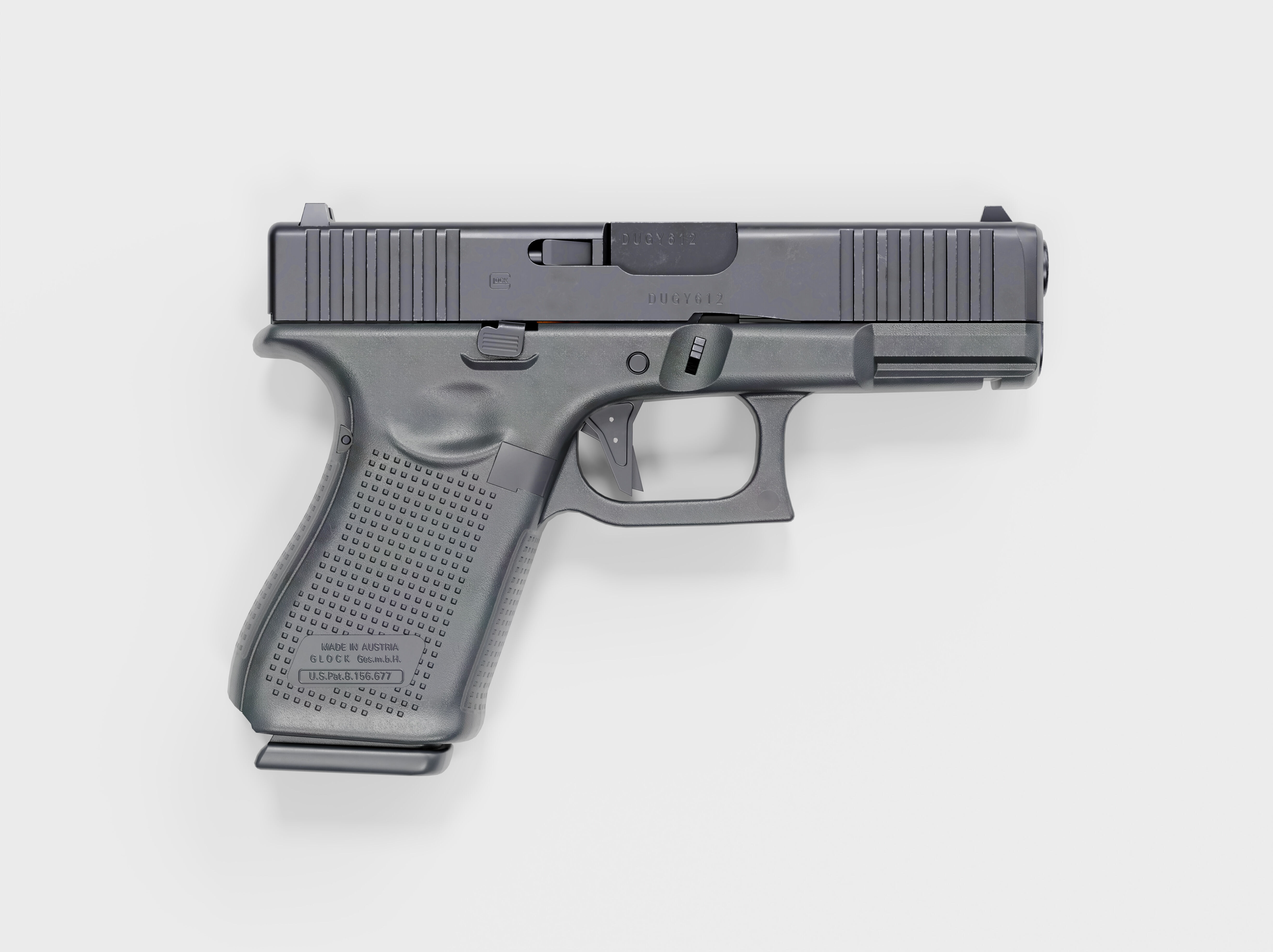 Glock 19 Pistol Low-poly 3D model_3