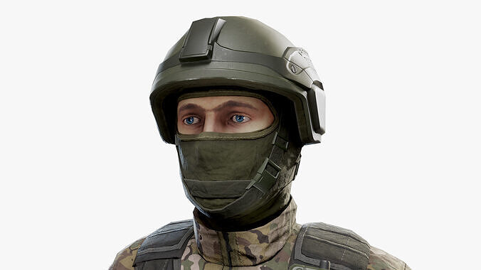 US Modern Scout Soldier  Low-poly 3D model