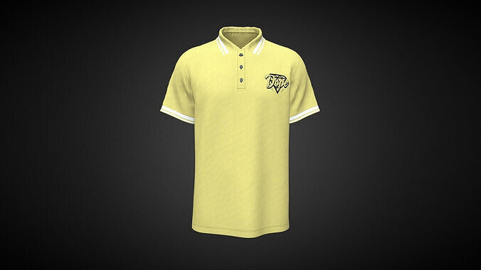 Polo Shirt-DOPE In Low Poly Low-poly 3D model