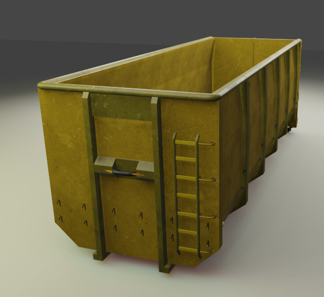 Dumpster  Rental Oakville Low-poly 3D model_1