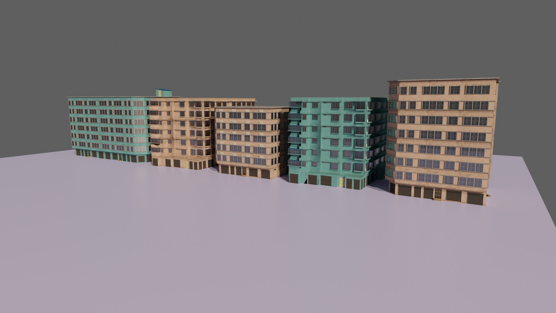 Indian Street Building Packs Low-poly 3D model_8