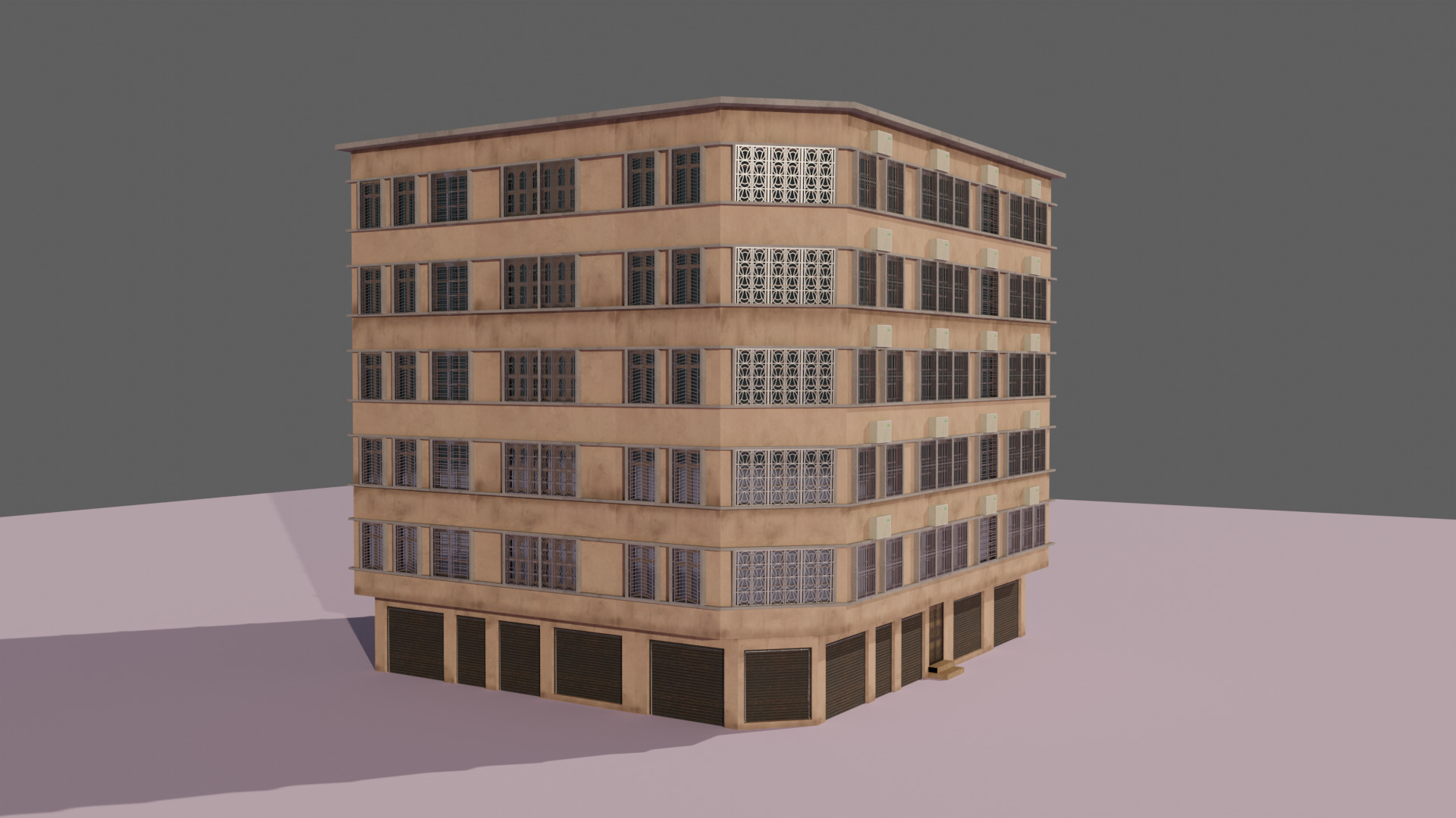 Indian Street Building Packs Low-poly 3D model_3