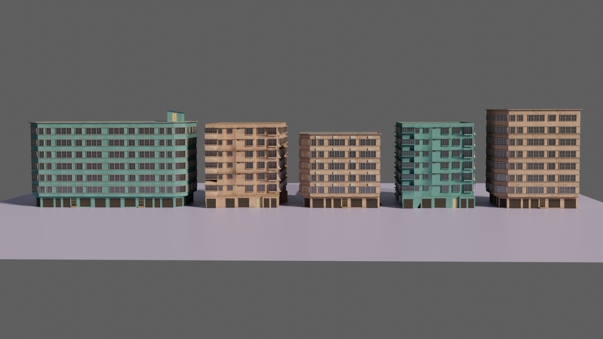 Indian Street Building Packs Low-poly 3D model_6
