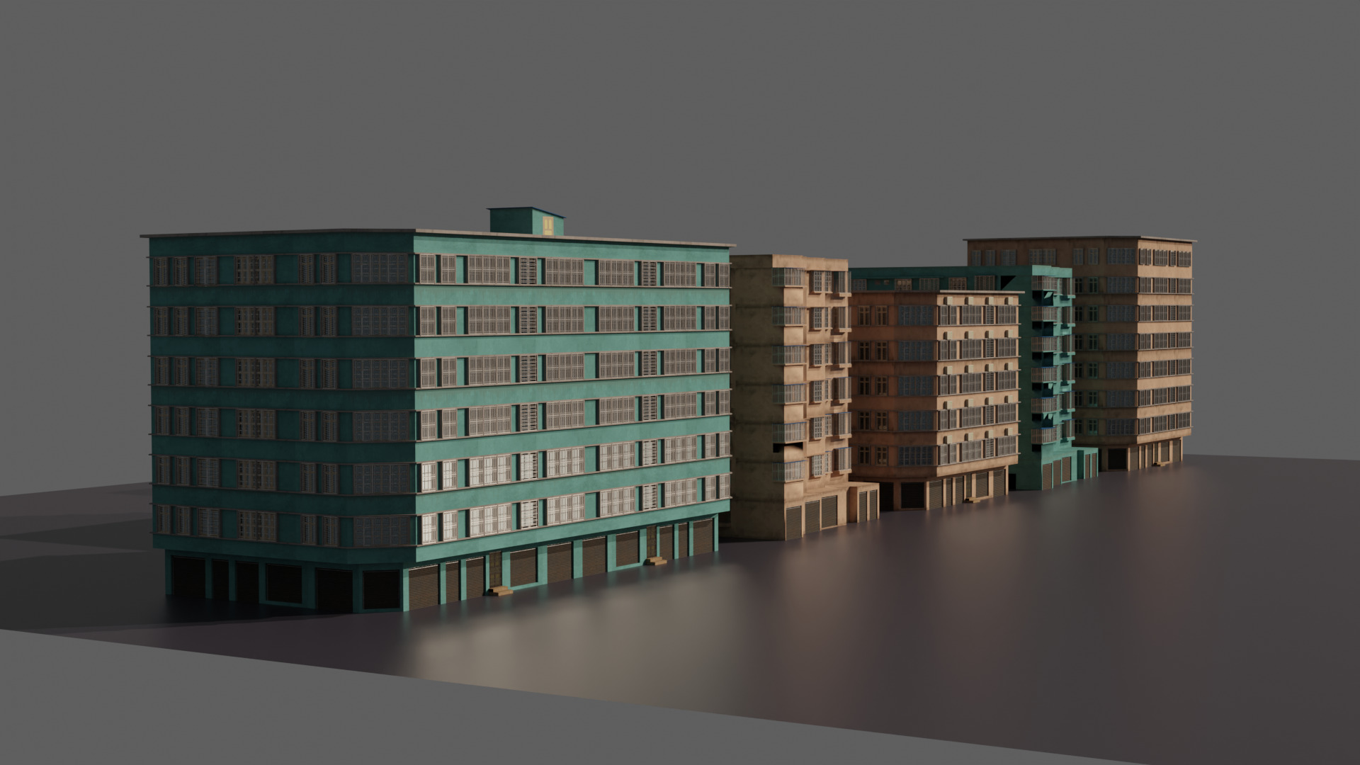 Indian Street Building Packs Low-poly 3D model_9