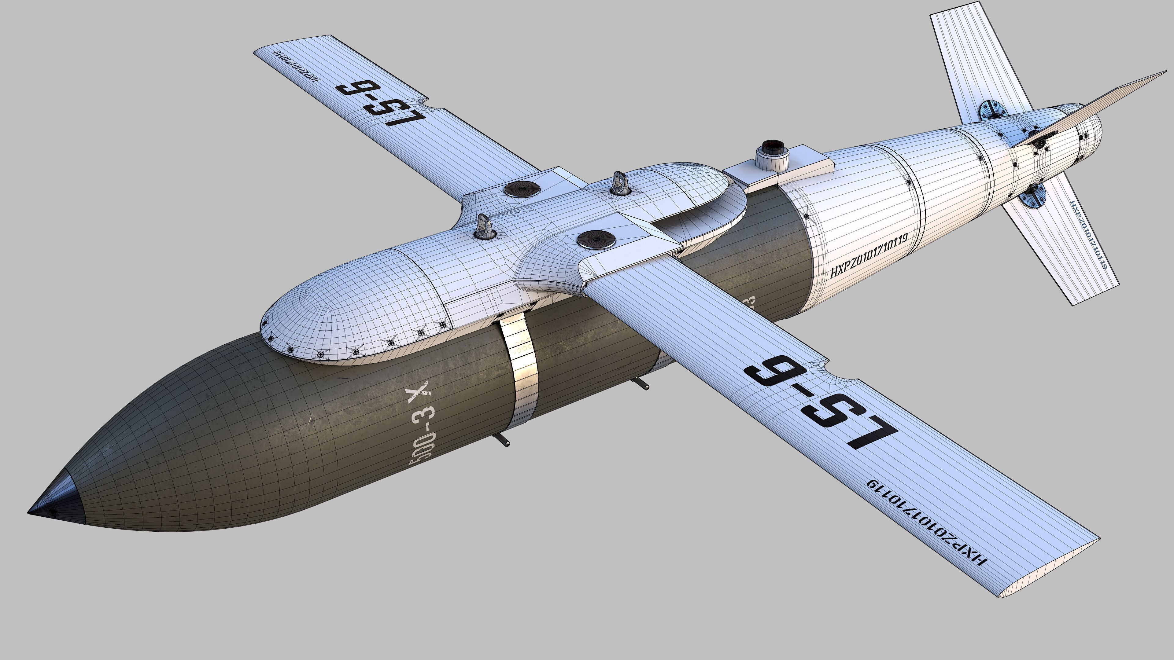 Luoyang CASC LS-6 Low-poly 3D model_16