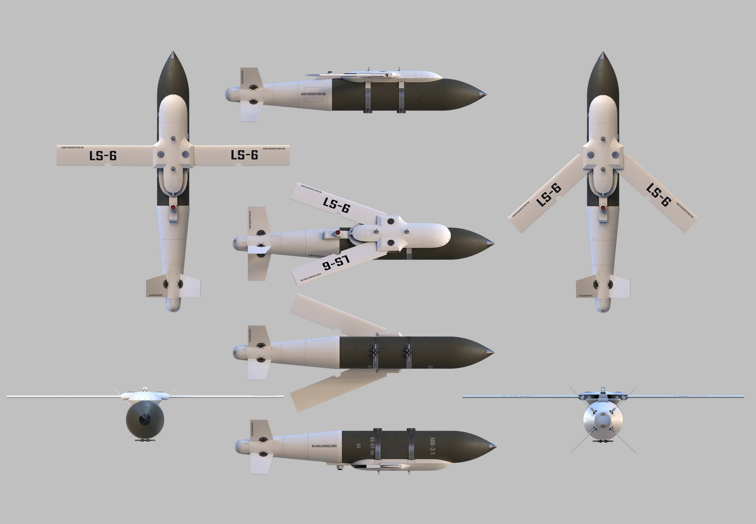 Luoyang CASC LS-6 Low-poly 3D model_19