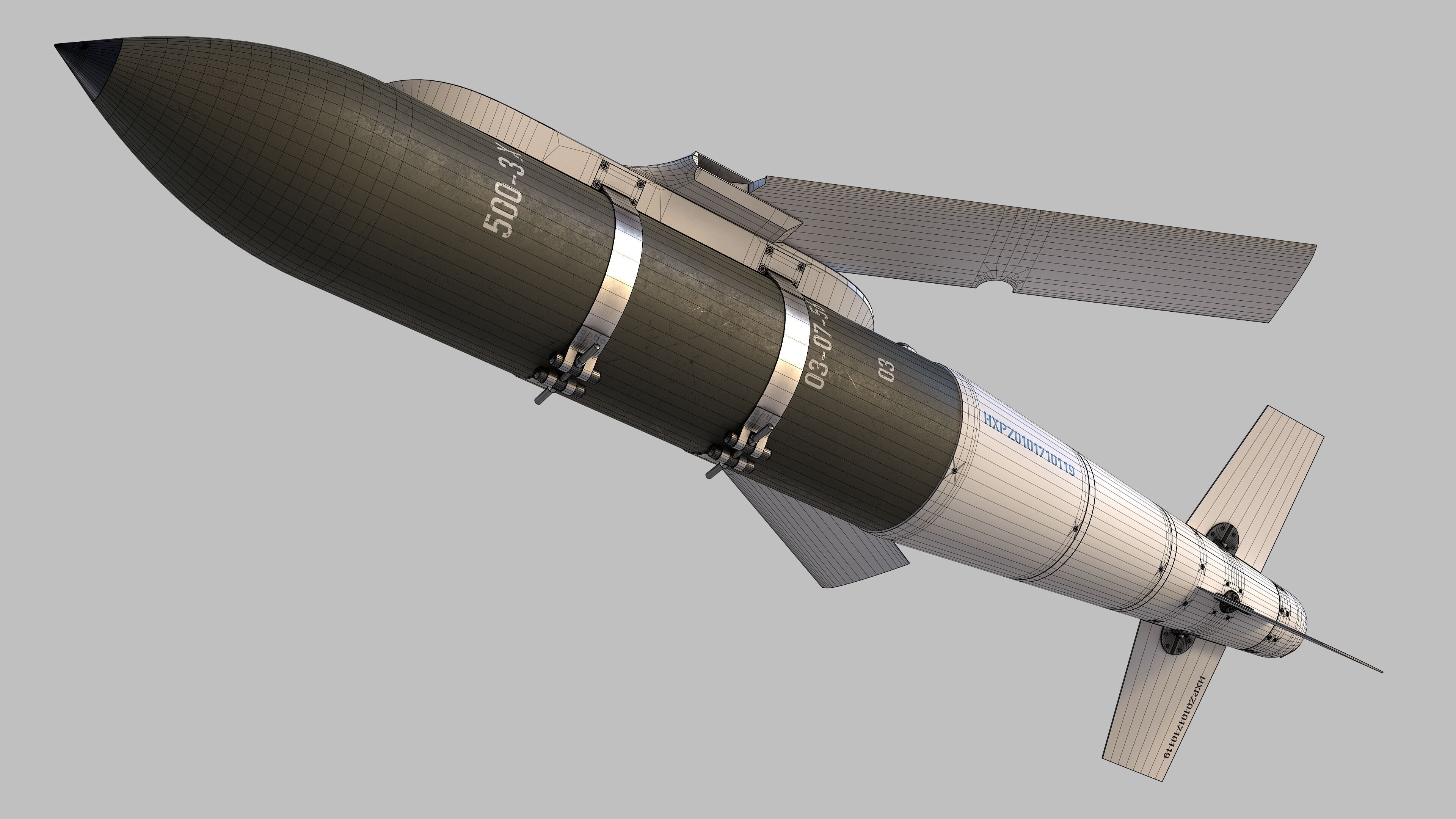 Luoyang CASC LS-6 Low-poly 3D model_18