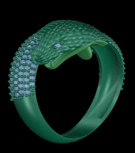 Ring jewelery 3D print model_1