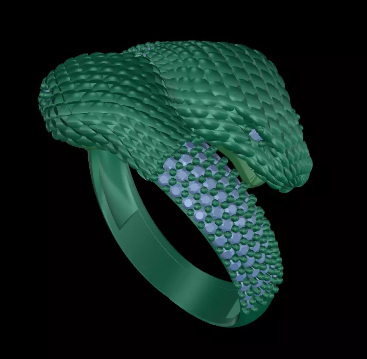 Ring jewelery 3D print model_2