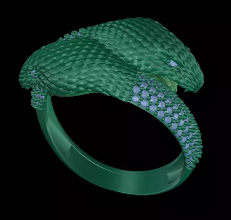 Ring jewelery 3D print model_0
