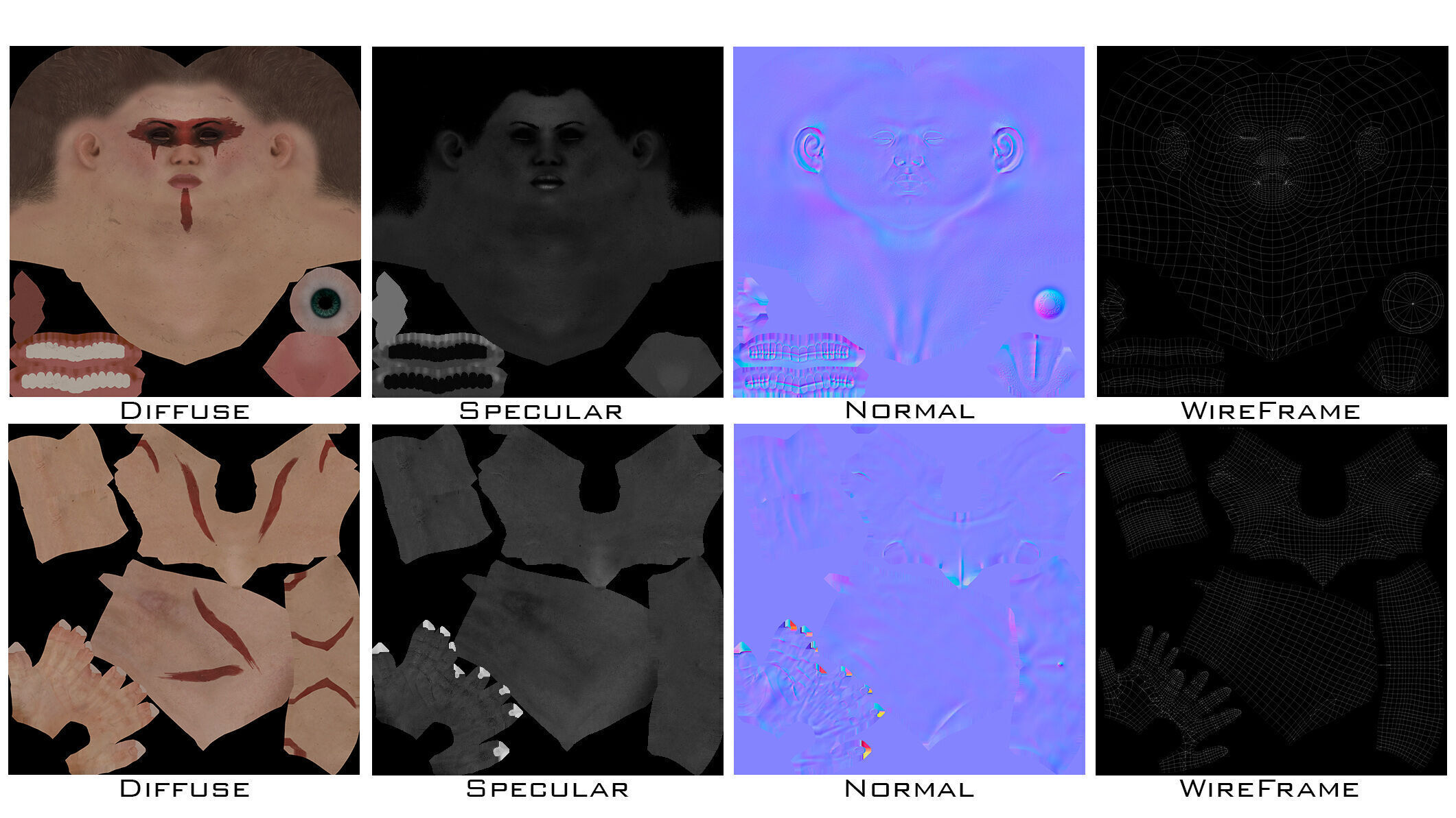 Barbarian Female Warrior Low-poly 3D model_36