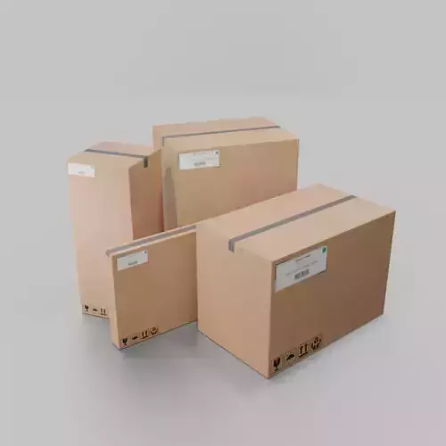 Heavy-Duty Cardboard Box Collection - Rigged and Customizable 