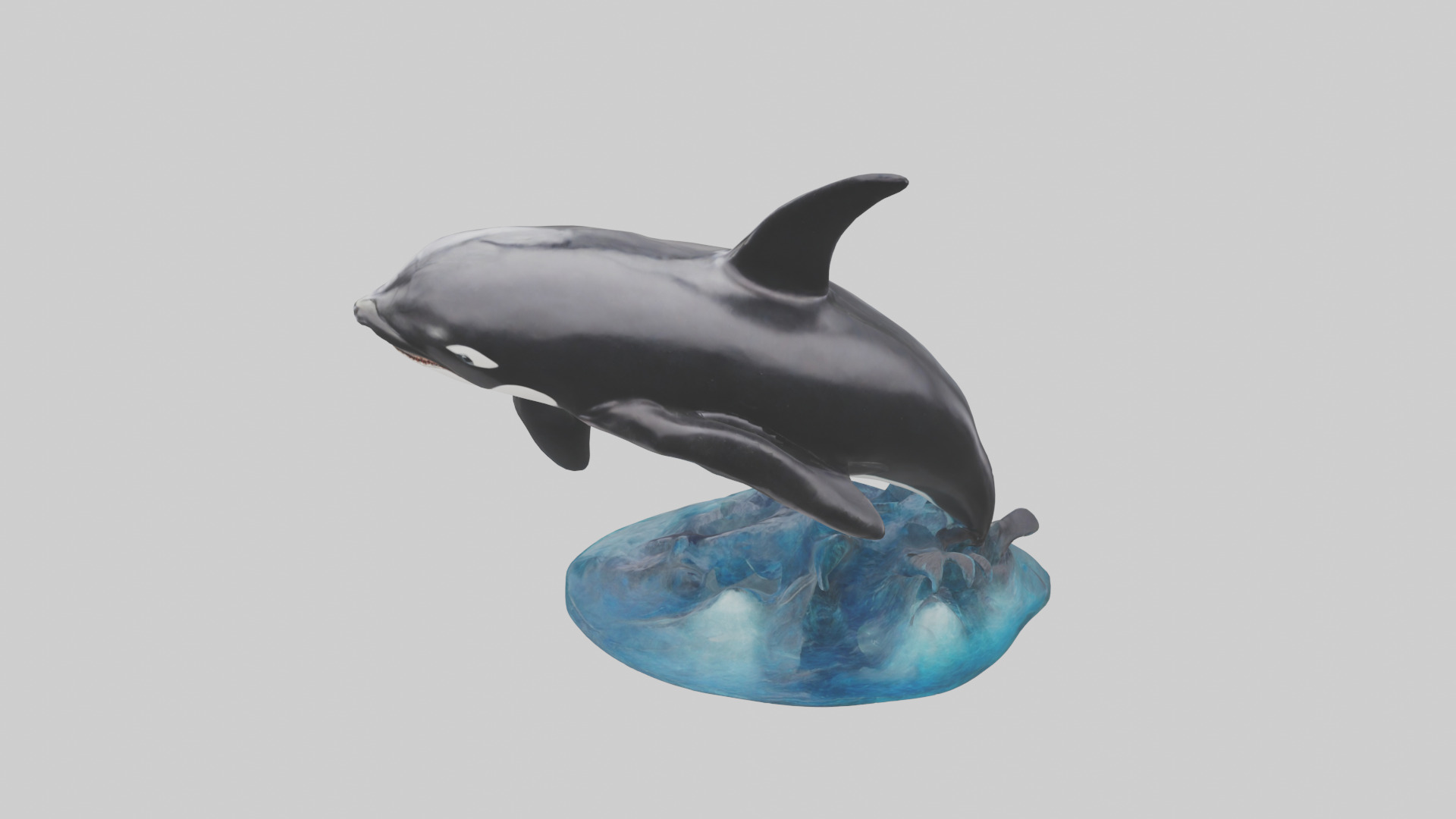 Orca Whale statue model 3D model_15
