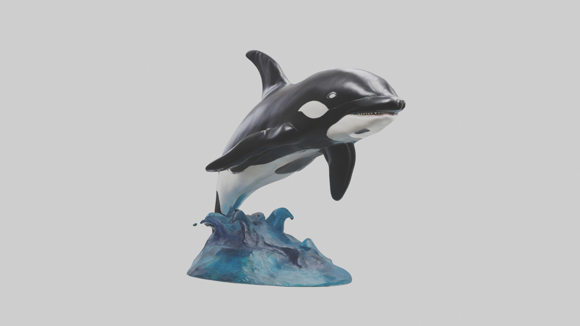 Orca Whale statue model 3D model_8