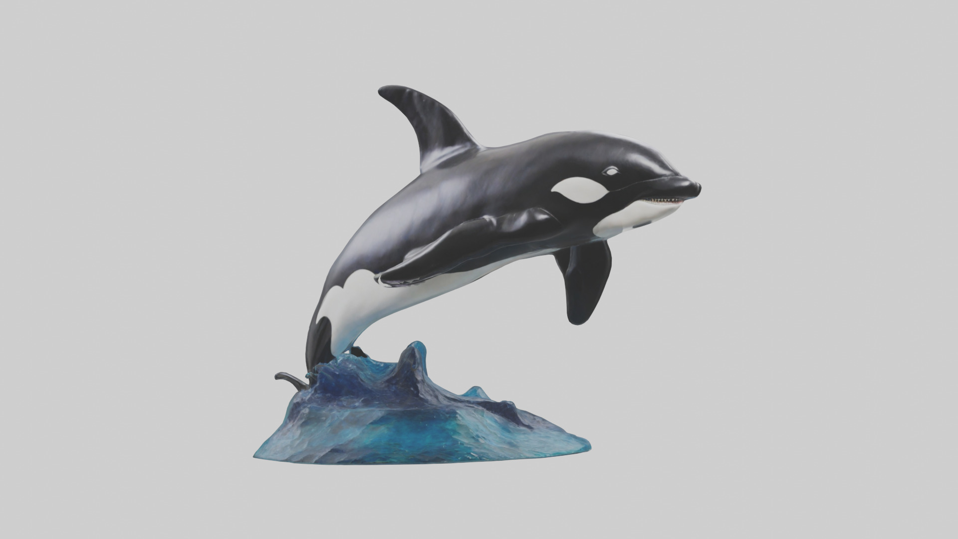 Orca Whale statue model 3D model_9