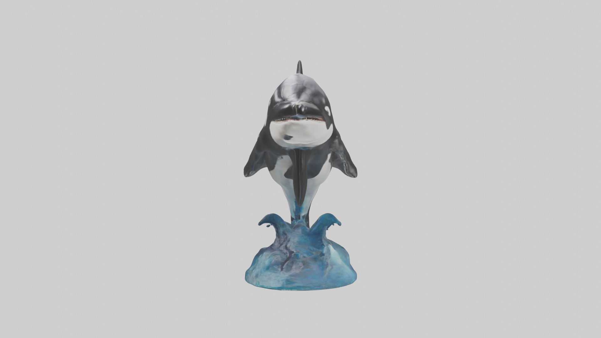 Orca Whale statue model 3D model_12