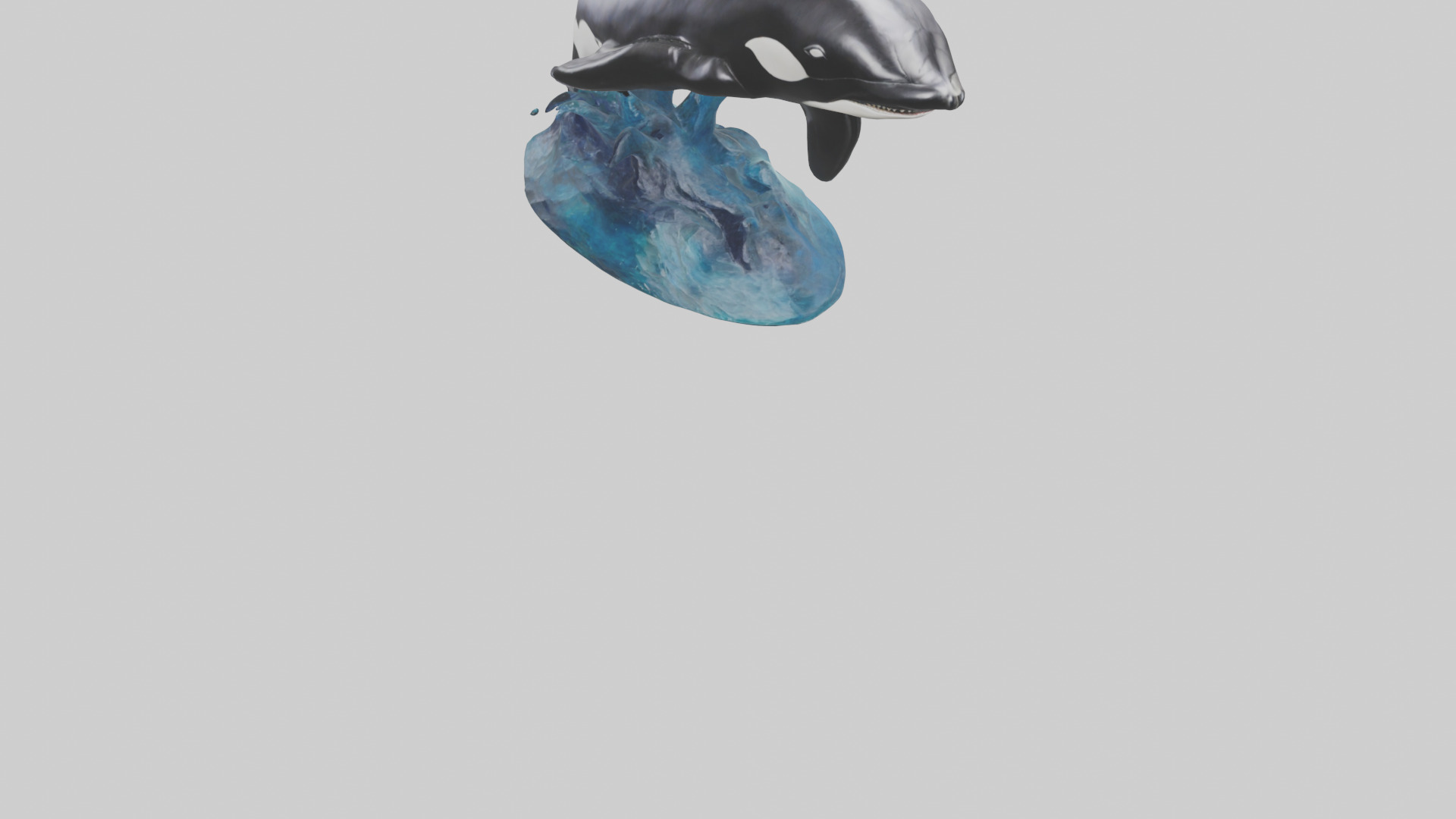 Orca Whale statue model 3D model_5