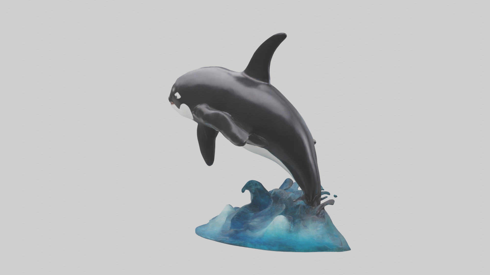 Orca Whale statue model 3D model_2