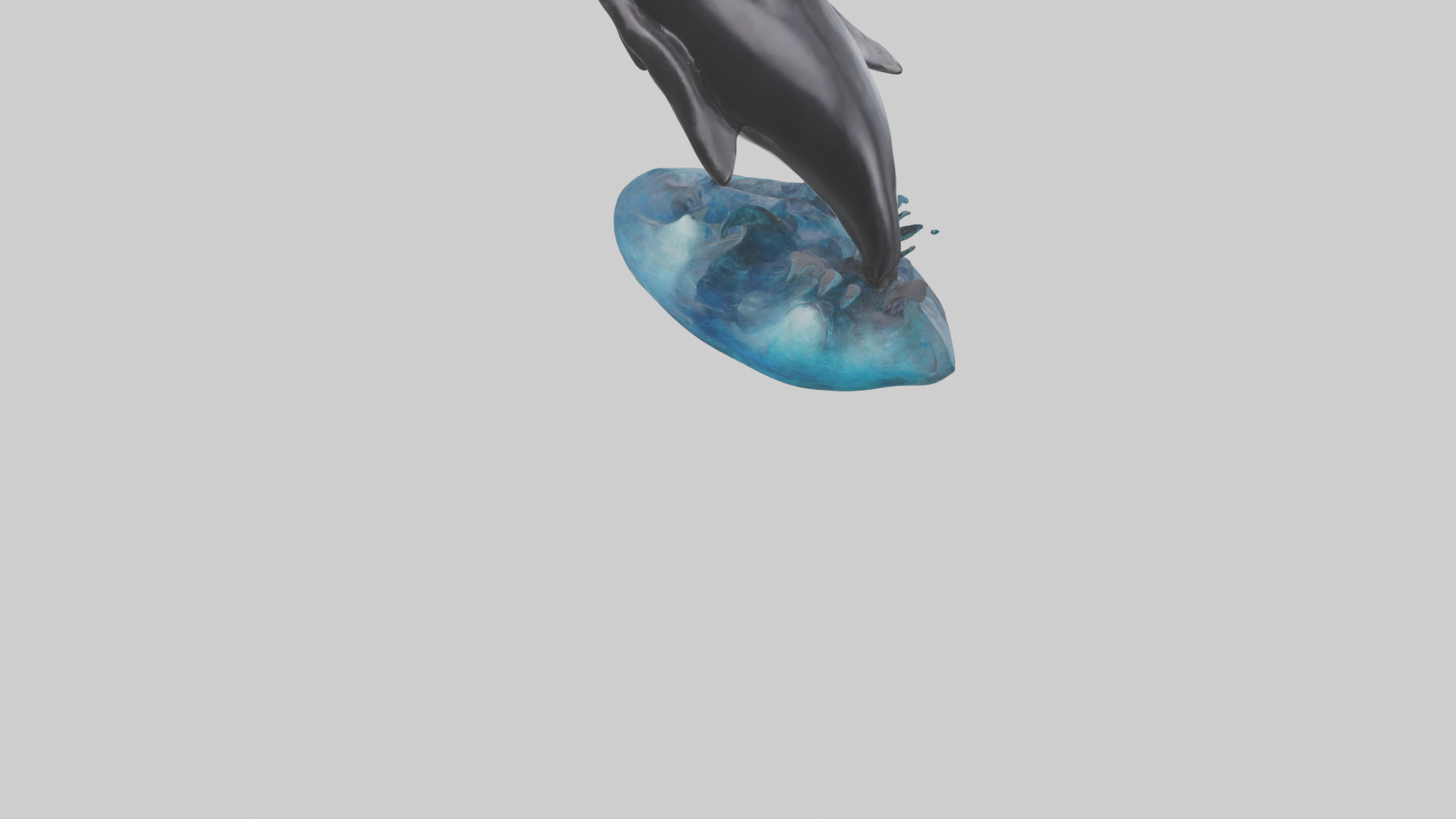 Orca Whale statue model 3D model_4