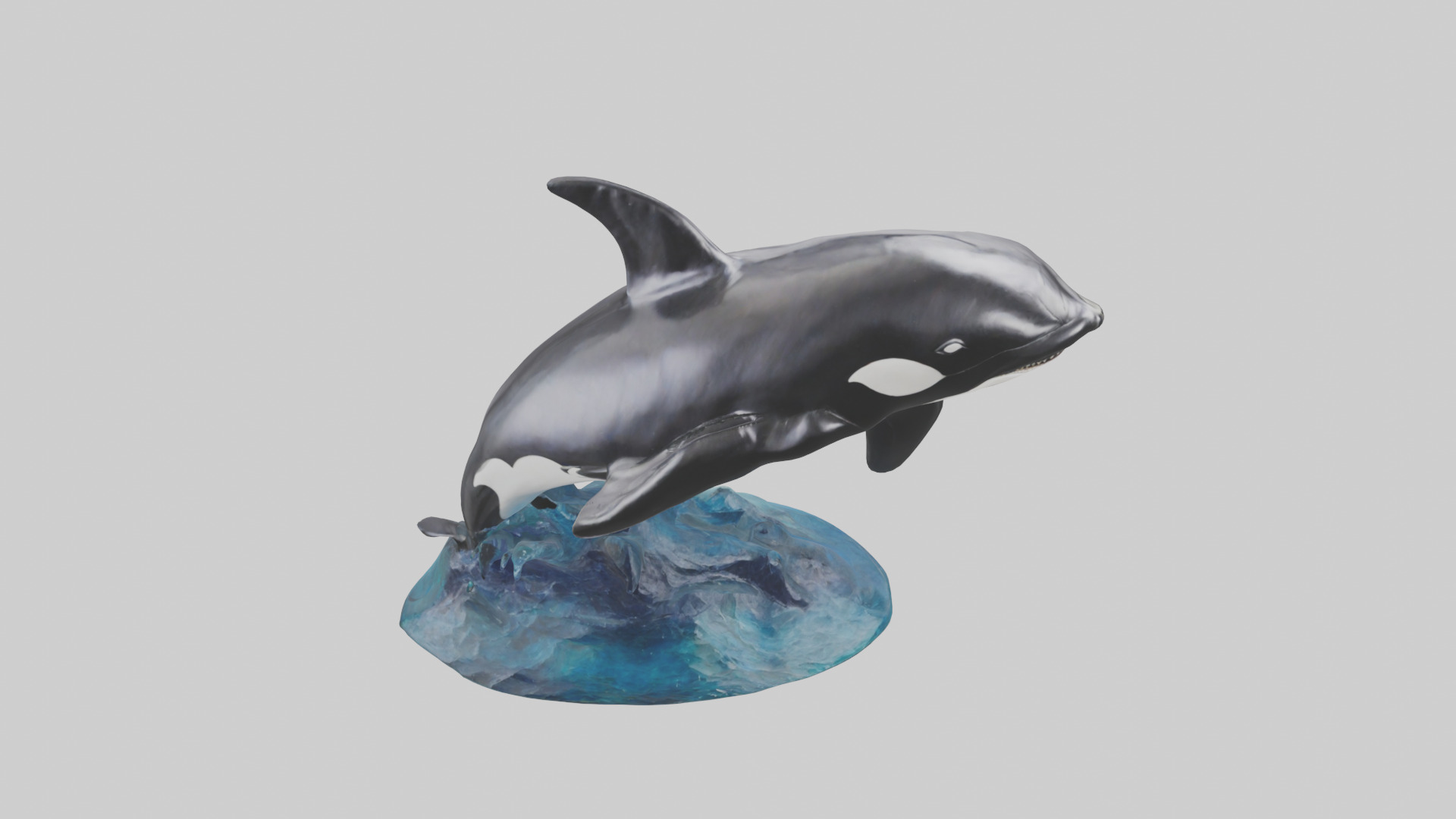 Orca Whale statue model 3D model_16