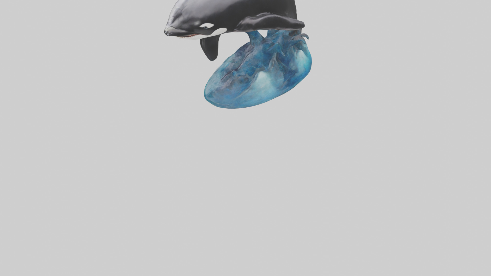 Orca Whale statue model 3D model_3