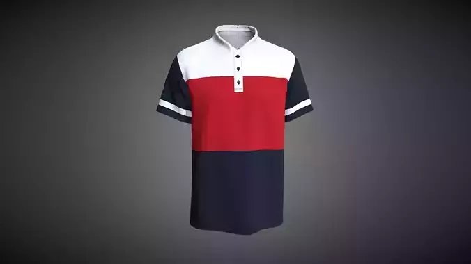 Polo-Contrast Color In Low Poly