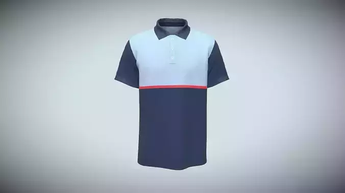 Polo-Cotton Shirt In Low Poly