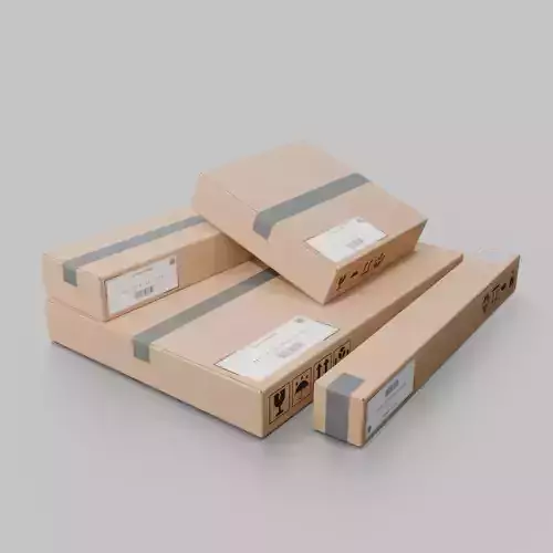 Lightweight Cardboard Box Pack - Rigged and Customizable 3D Model Collection