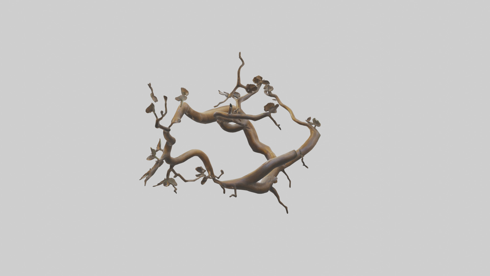 Organic Flow Branch Sculpture model 3D model_1