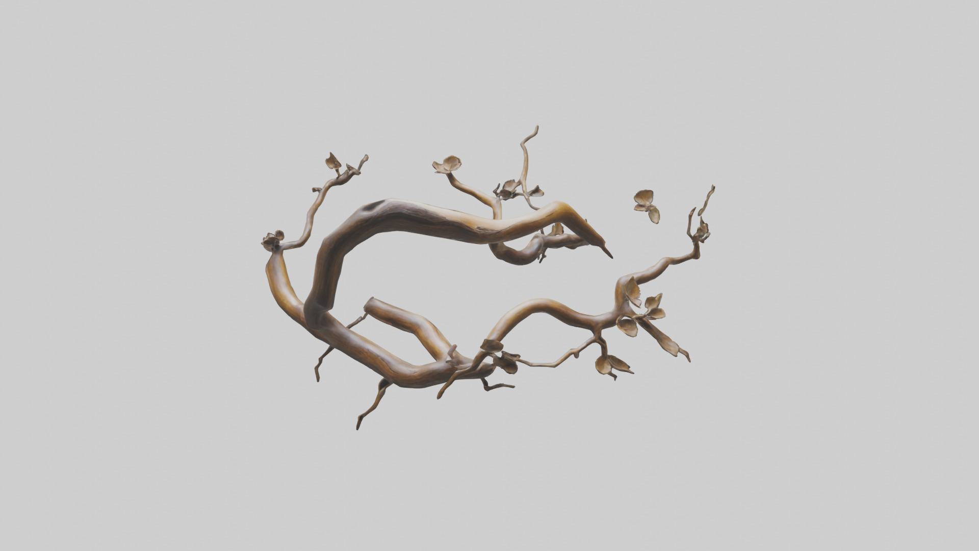 Organic Flow Branch Sculpture model 3D model_9