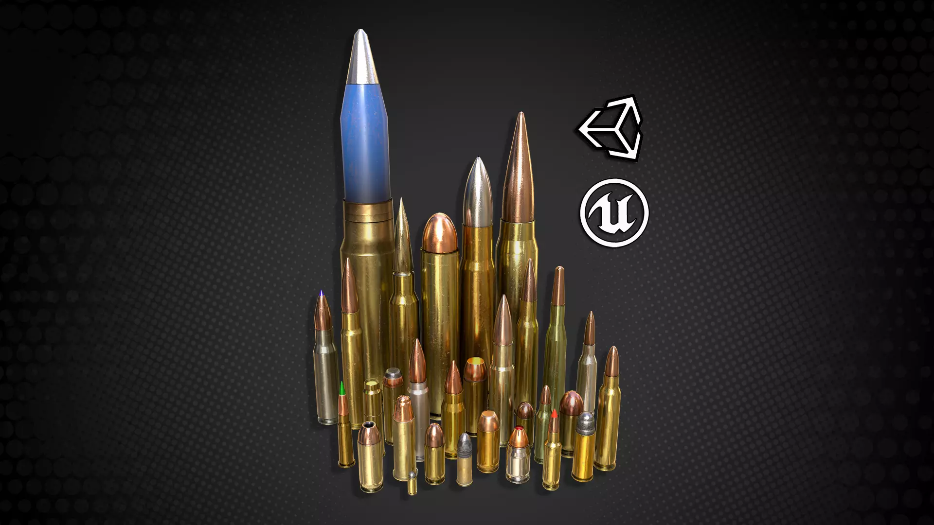 30 Ammo Pack - PBR GAME-READY Low-poly 3D model_0