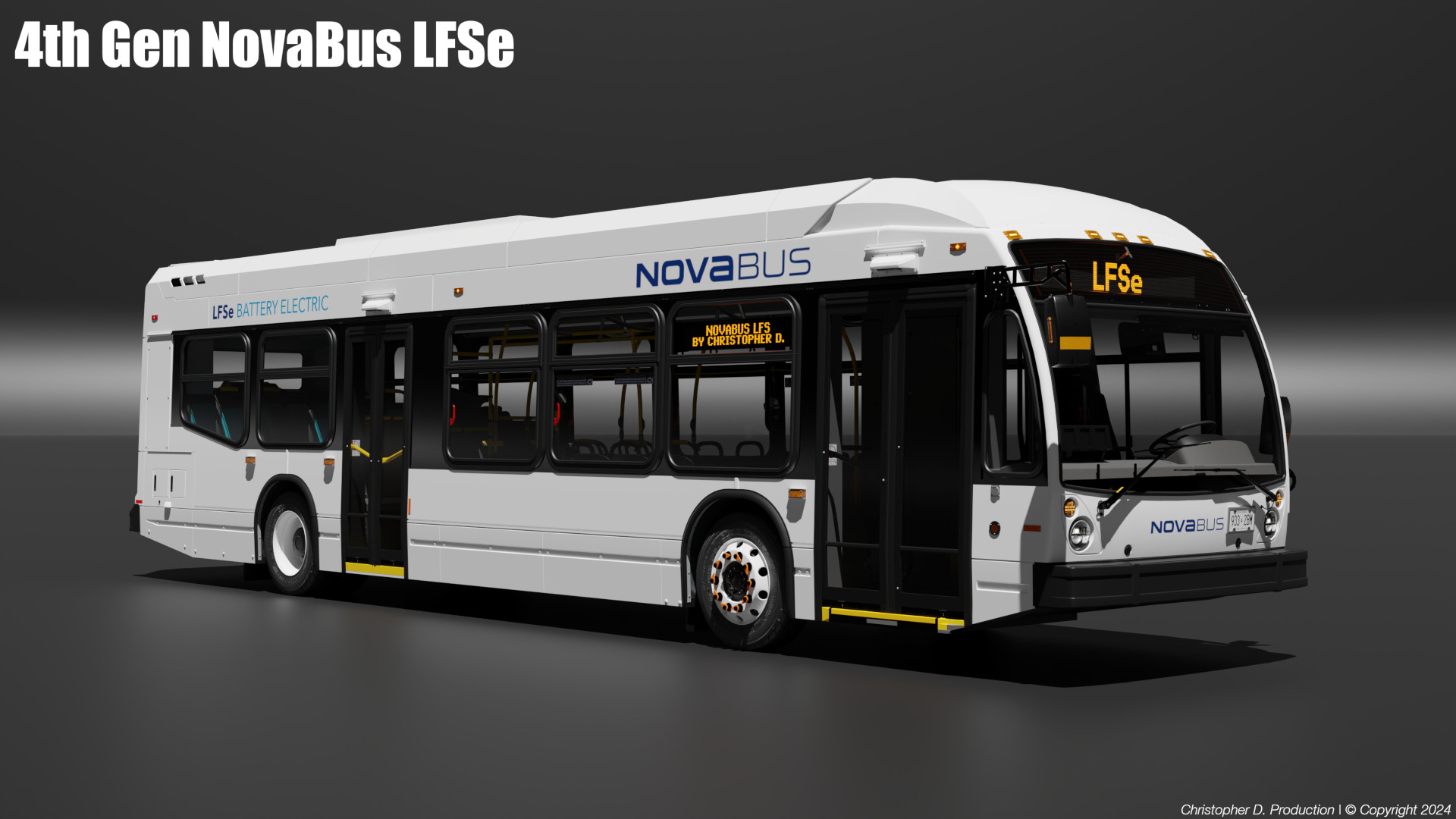 Volvo Group 4th Gen NovaBus LFS Low Floor System Bus PACK 3D model_10