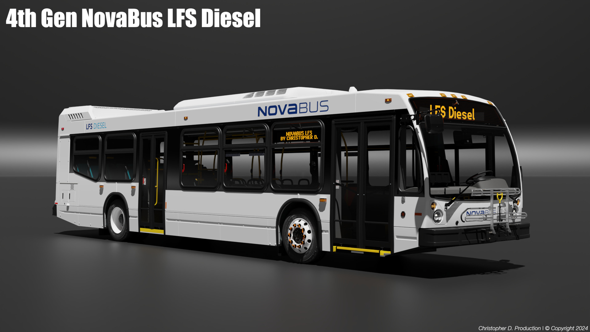 Volvo Group 4th Gen NovaBus LFS Low Floor System Bus PACK 3D model_1
