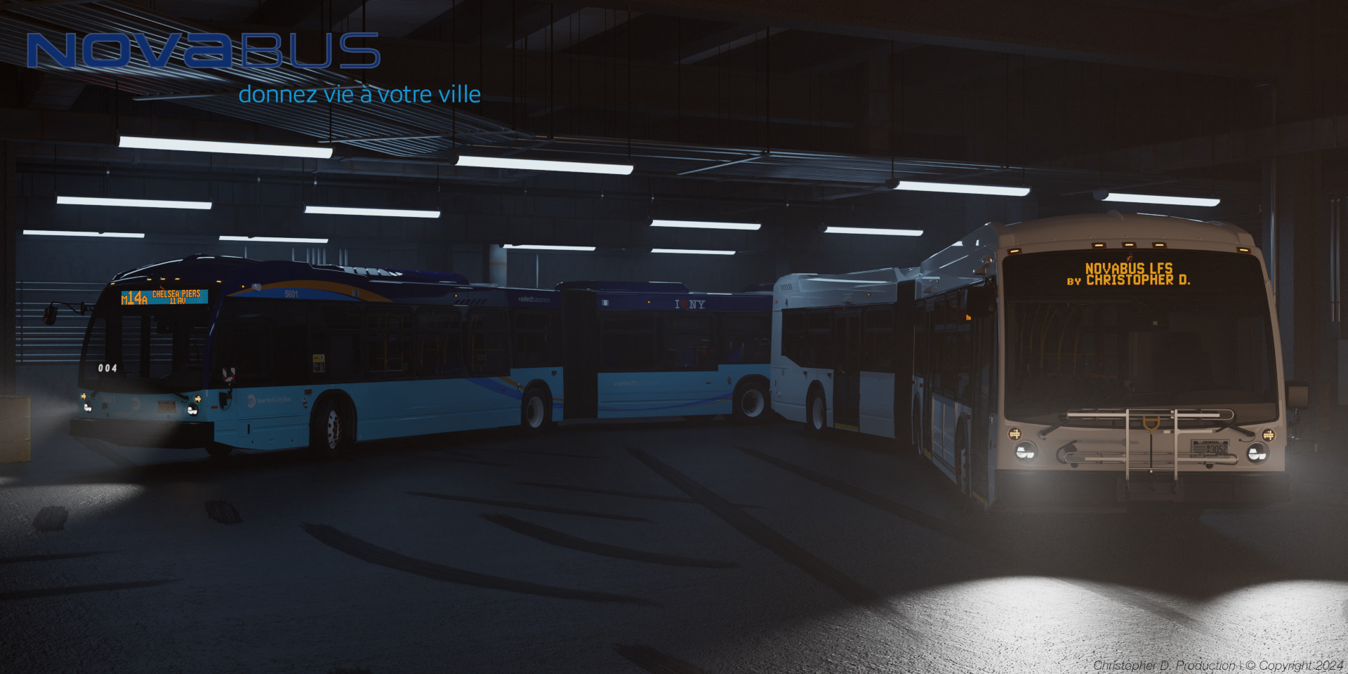Volvo Group 4th Gen NovaBus LFS Low Floor System Bus PACK 3D model_38